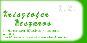 krisztofer meszaros business card