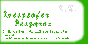 krisztofer meszaros business card